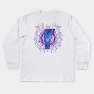 Vermont Mandala Kids Long Sleeve T-Shirt